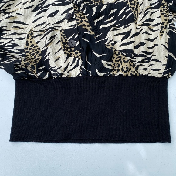 Adrianna Papell Skirt Top Set Animal Print Silk - Picture 7 of 11